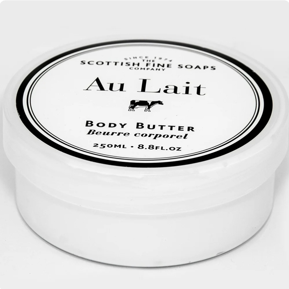 Scottish Fine Soaps Au Lait Milk Body Butter Jar 8.8oz 250ml